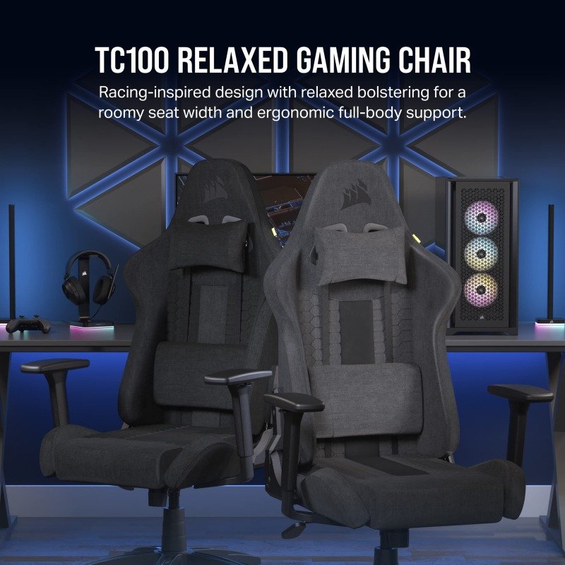 Corsair TC100 Relaxed Gaming Chair - Black