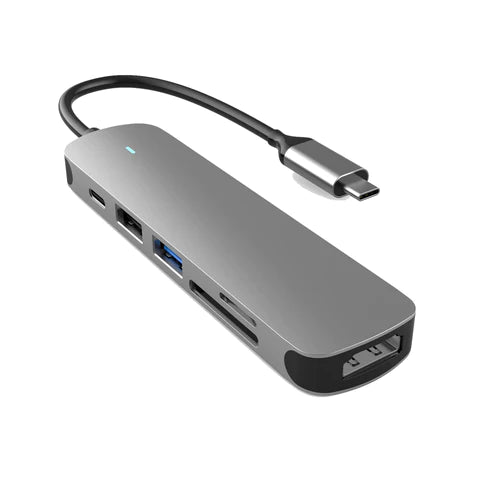 PREVO C605A USB TYPE-C 6-IN-1 HUB