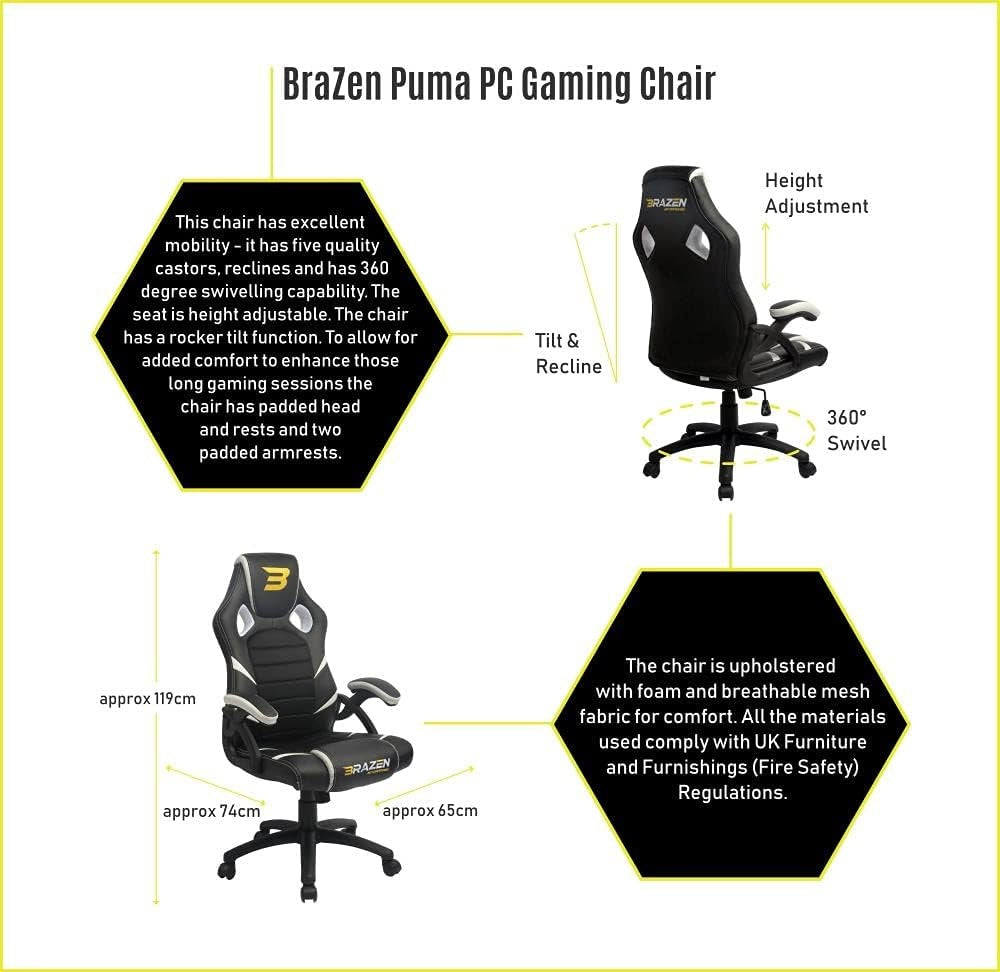 BraZen Puma PC Chair Gaming Chair
