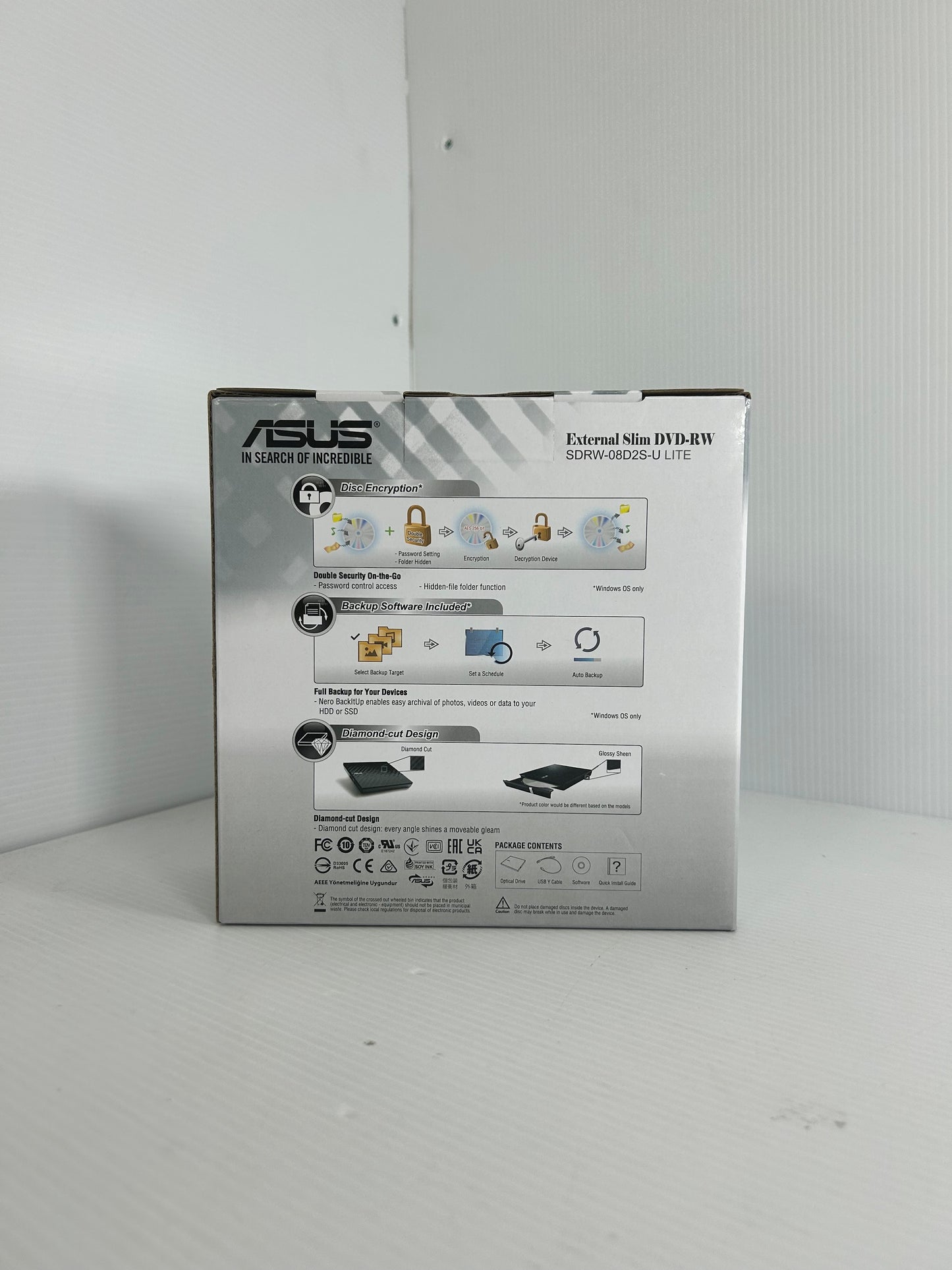 ASUS SDRW-08D2S-U LITE External Slim DVD Writer