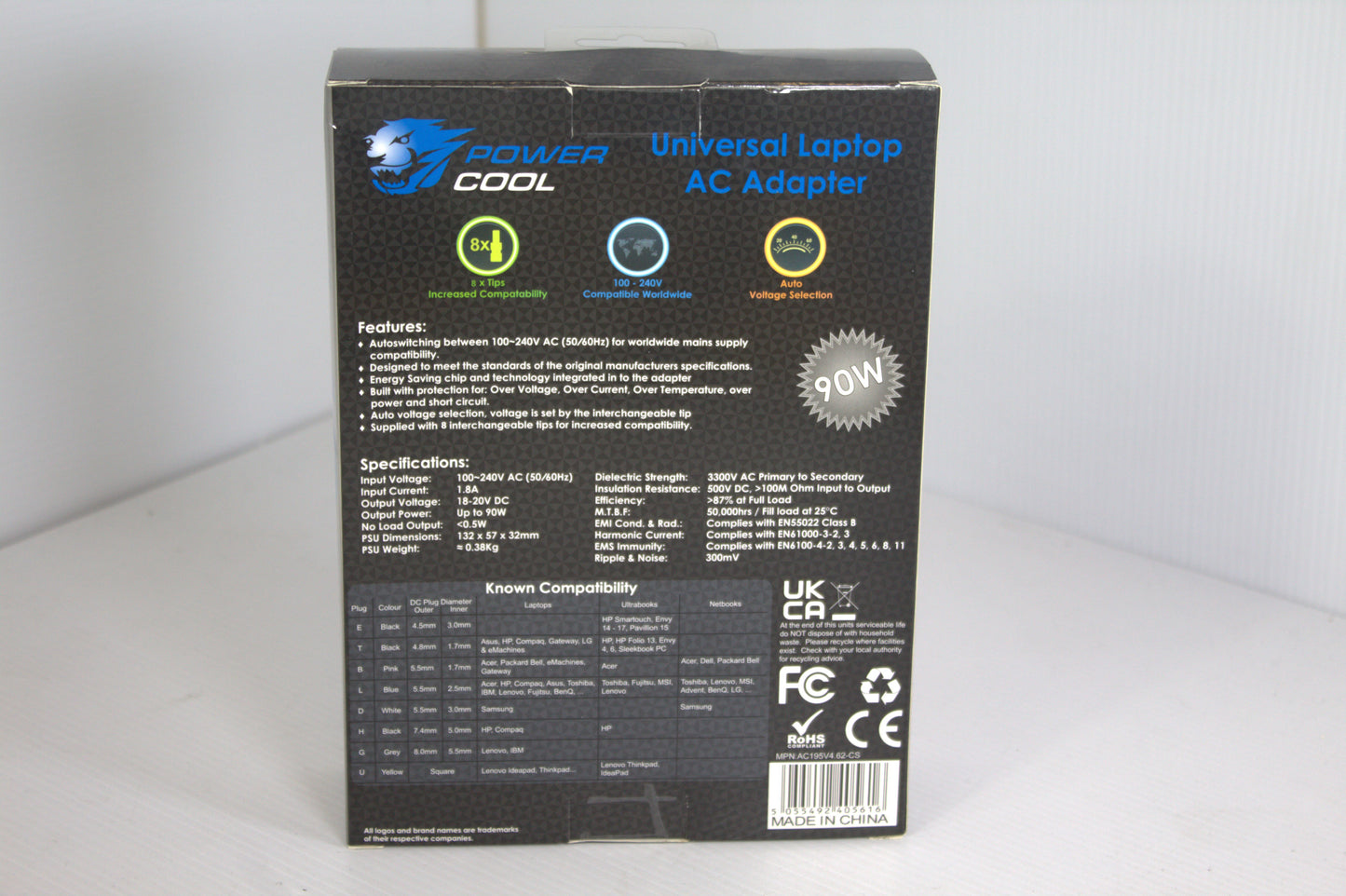 Universal Laptop AC Adapter 90W