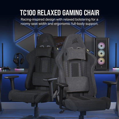 Corsair TC100 Relaxed Gaming Chair - Black