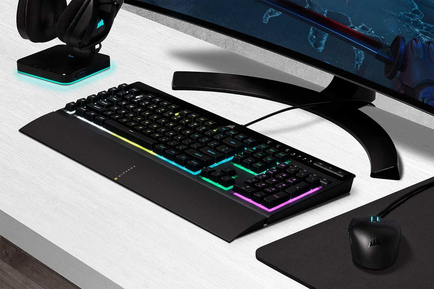 CORSAIR K55 RGB PRO Membrane Wired Gaming Keyboard