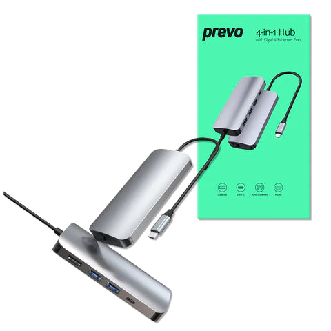 PREVO C501R USB TYPE-C 4-IN-1 HUB